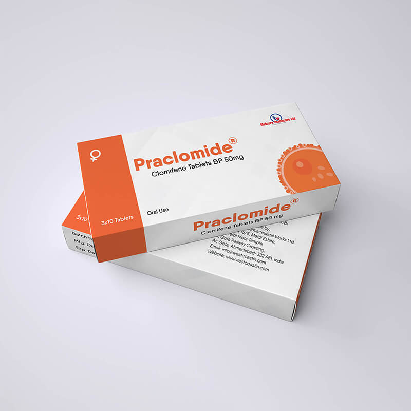 Praclomide Pills Box Packaging Design