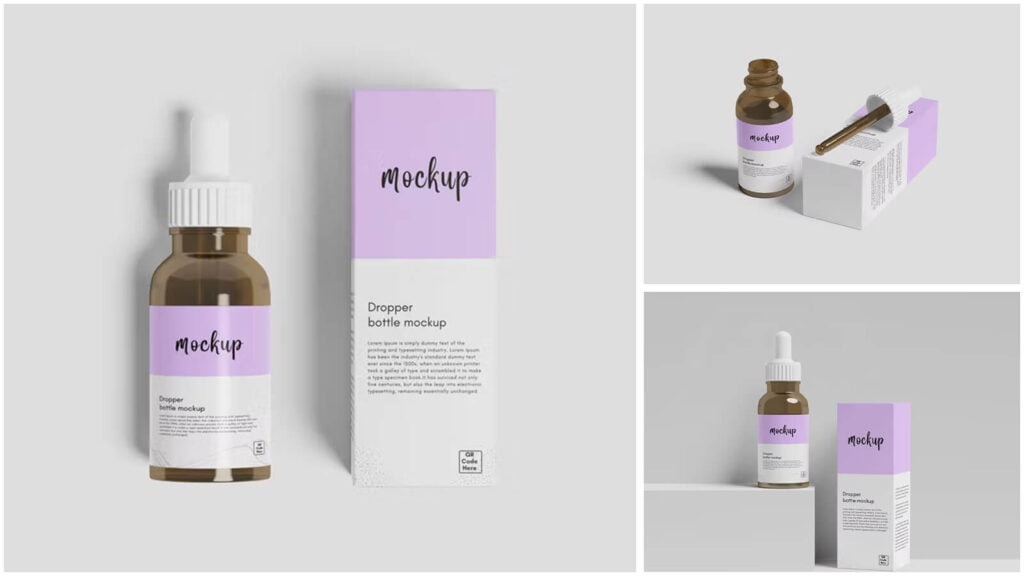 High-Quality Free and Paid Dropper Bottle Mockups